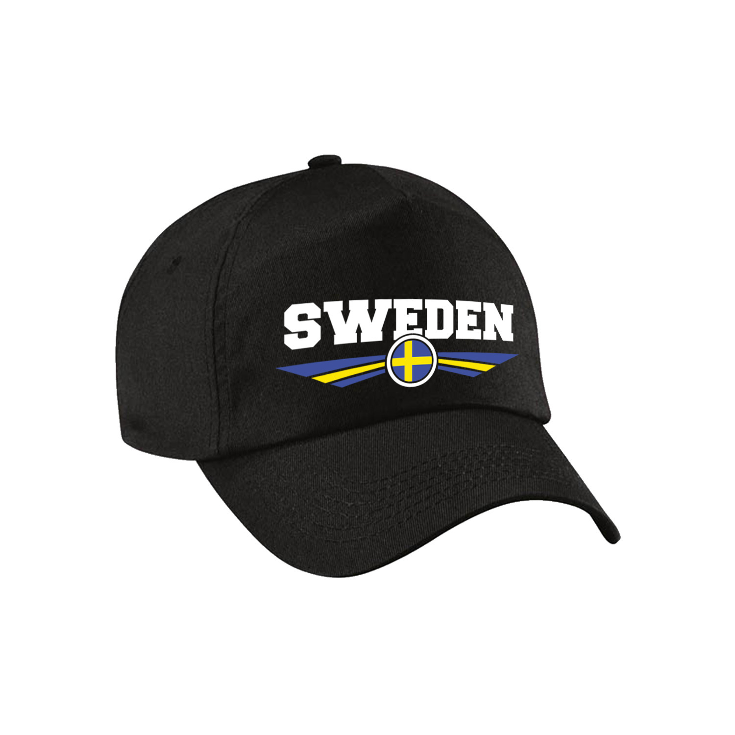 Zweden / Sweden landen pet - baseball cap - zwart - volwassenen - supporters