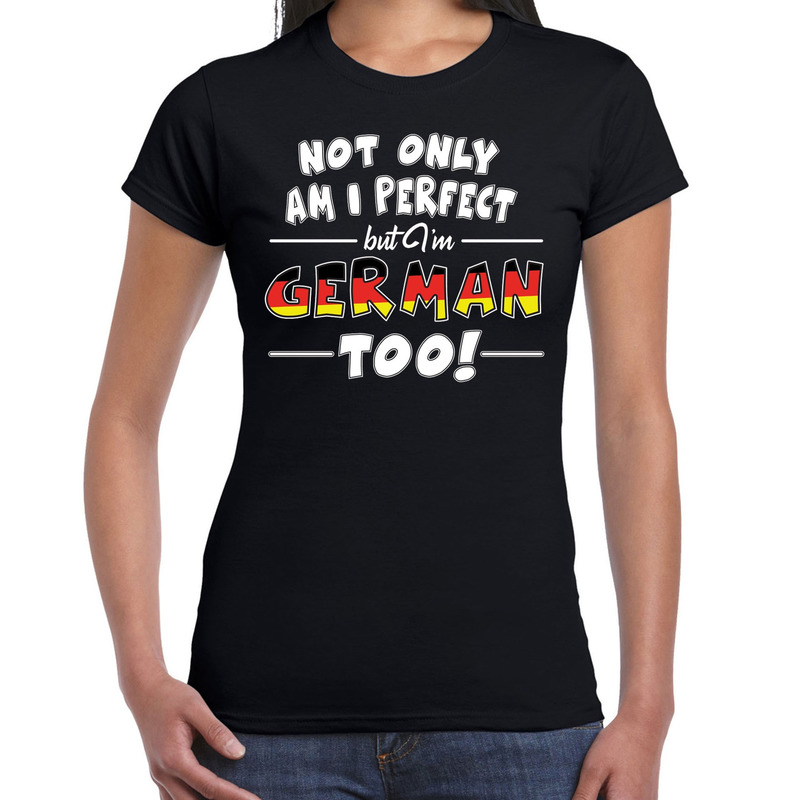 Not only perfect German / Duitsland t-shirt zwart voor dames