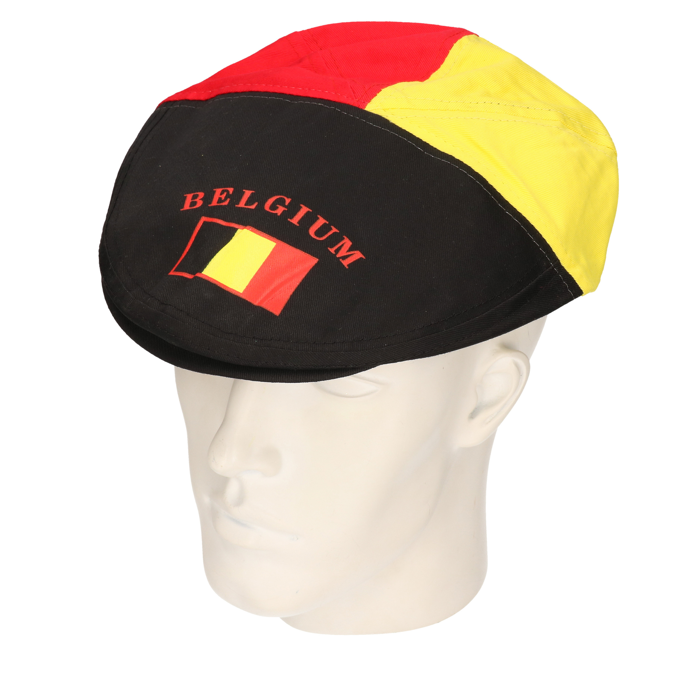 Supporters Belgie hoedje - Flat cap hoedje met Belgische vlag - volwassenen