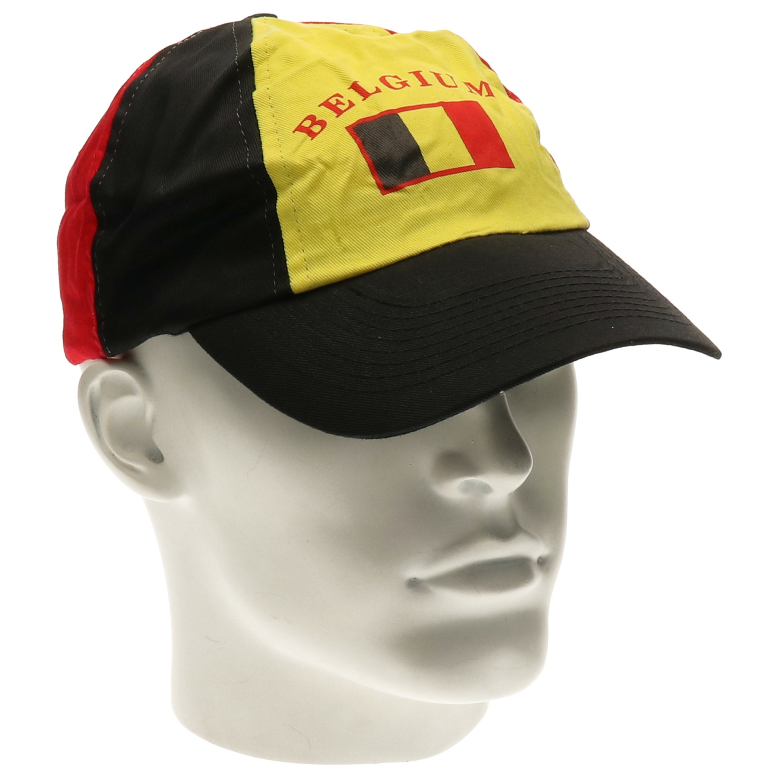 Supporters Belgie hoedje - Baseballcap hoedje met Belgische vlag - volwassenen