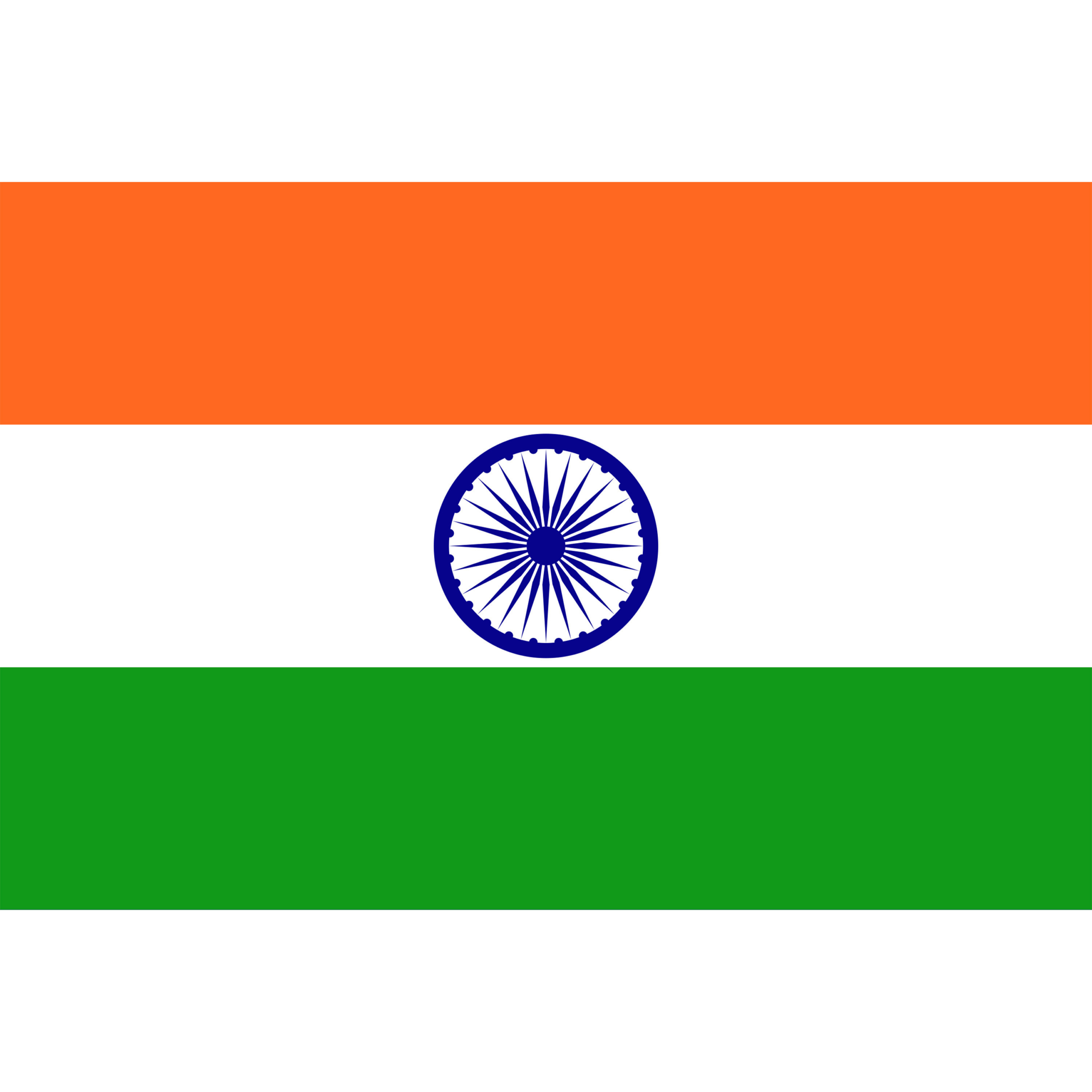 Vlag van India stickers - 7 x 10 cm - Landen - Indiaanse vlaggetjes
