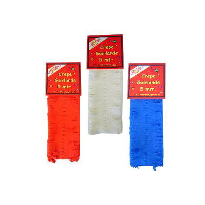 Holland - Nederlandse vlag kleuren Crepe papier - slingers - rood - wit - blauw - 5 meter p/st
