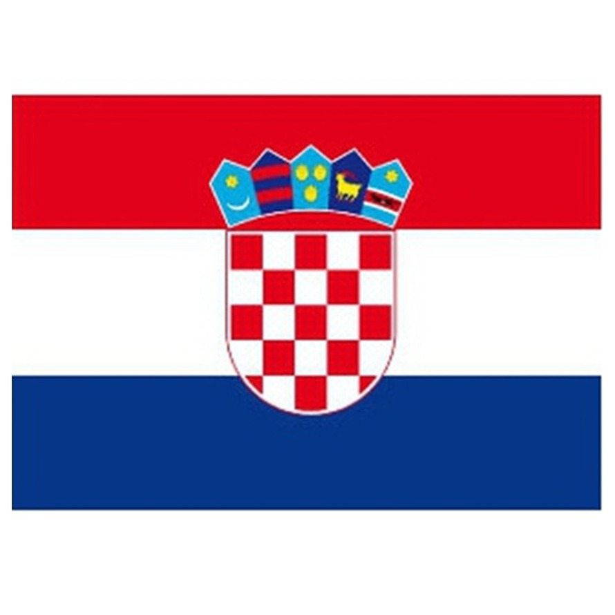 Vlag van Kroatie stickers - 7 x 10 cm - Landen - Kroatische vlaggetjes