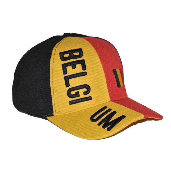 Belgische supporters baseballcap - petje - Landen vlaggen feestartikelen - voor de echte supporters