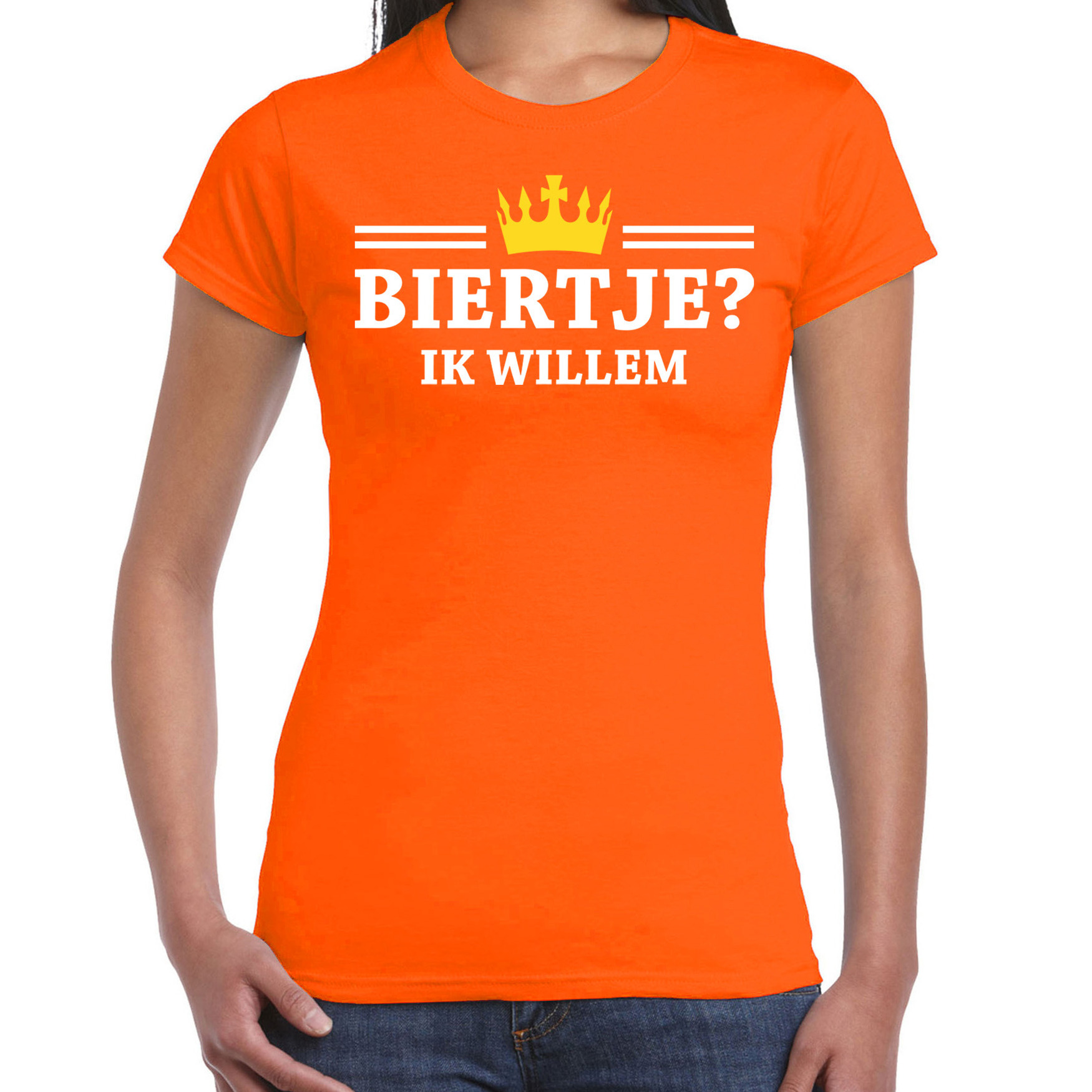 Koningsdag t-shirt voor dames - biertje