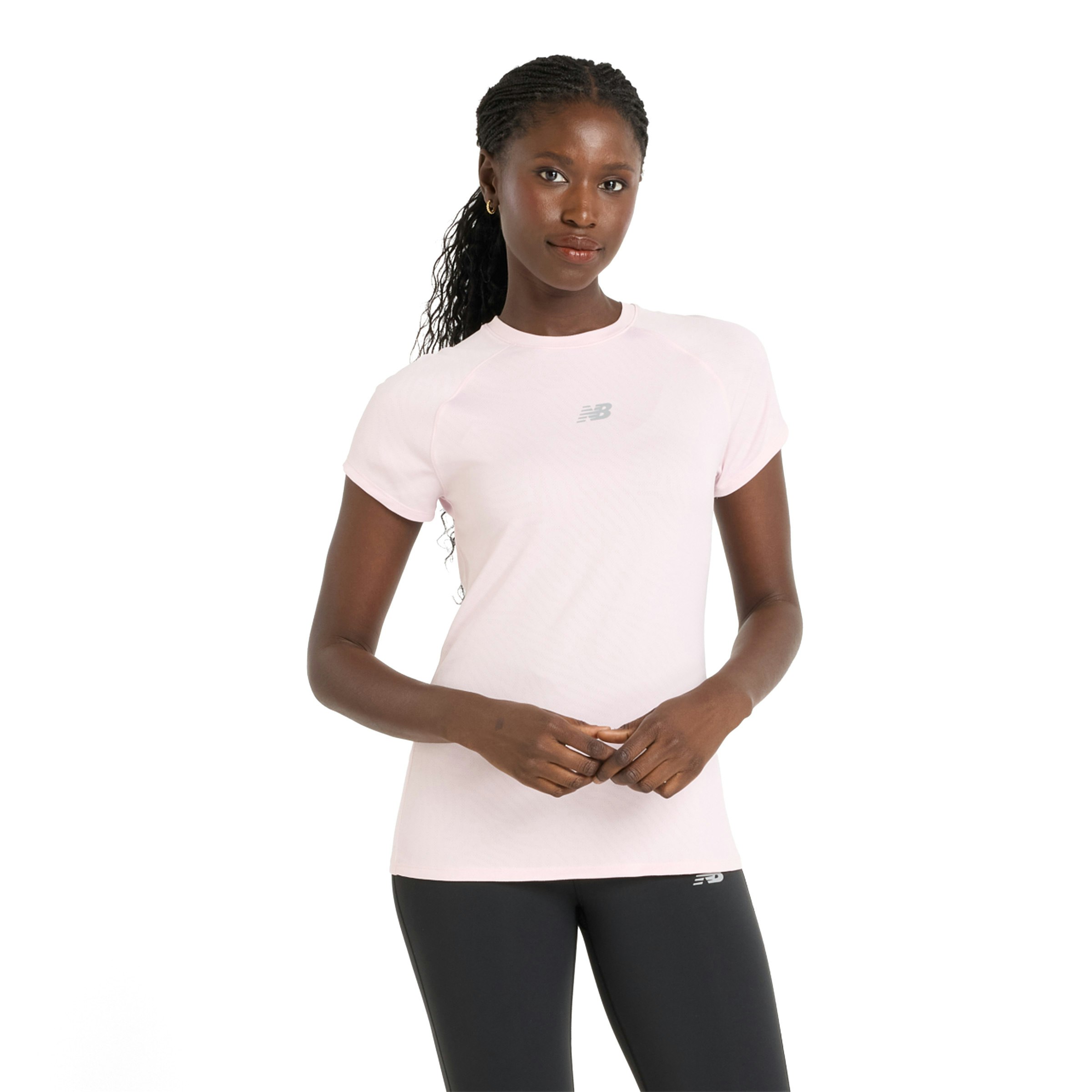 New Balance Jacquard Slim T-shirt Dames