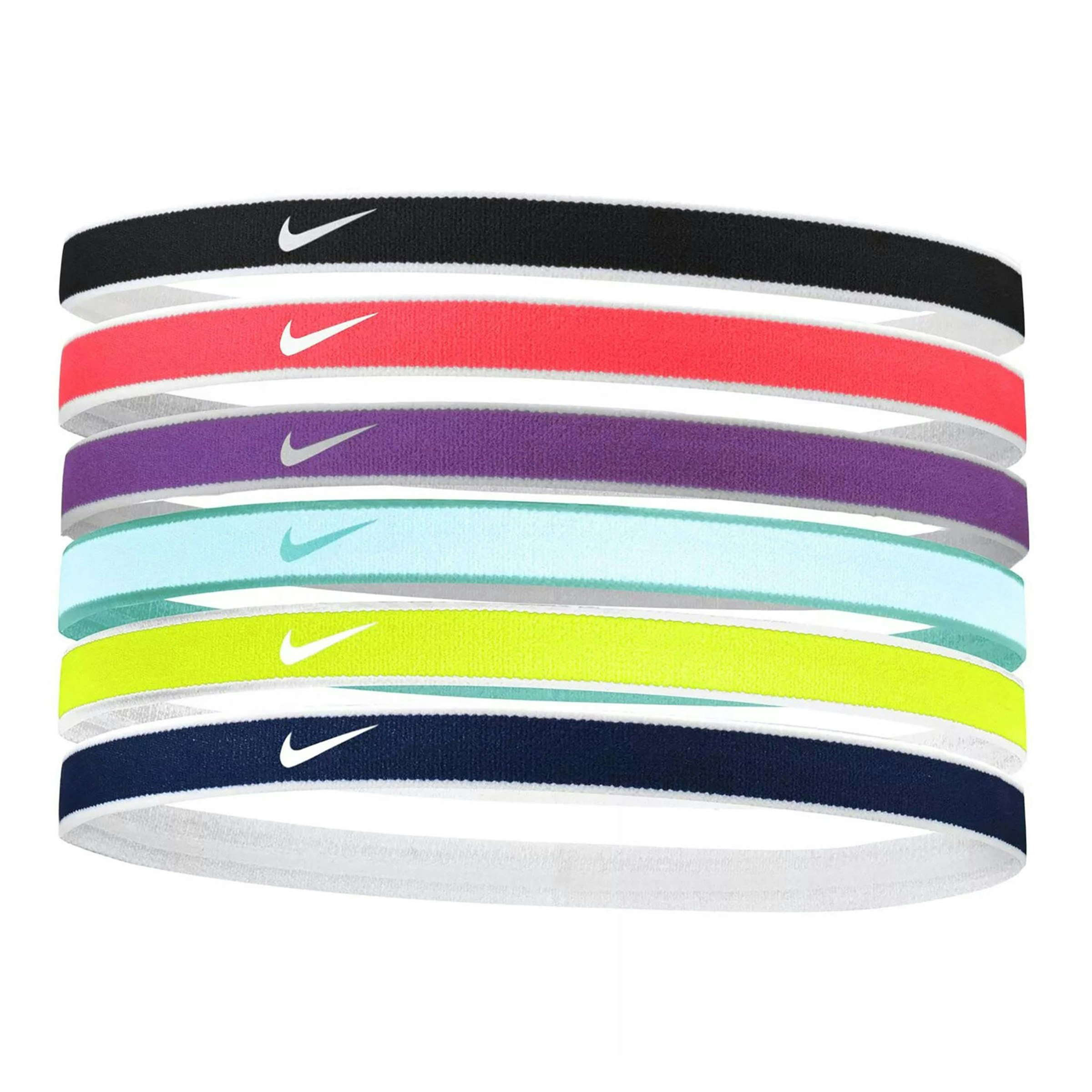 Nike Swoosh Sport Headbands 6-Pack Tipped Unisex