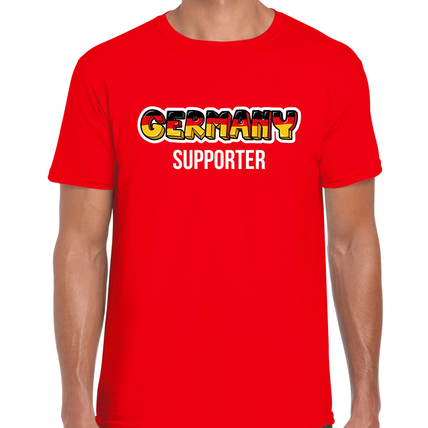 Rood t-shirt Germany / Duitsland supporter EK/ WK voor heren