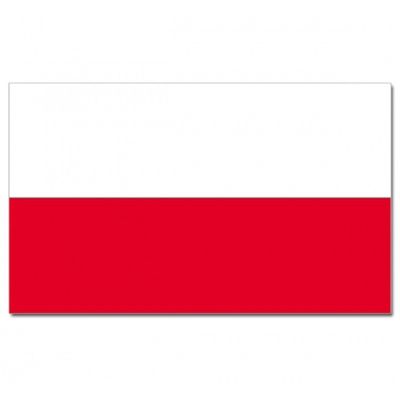 Luxe vlag Polen met wapen - 100 x 150 cm - polyester - met ringen - landen