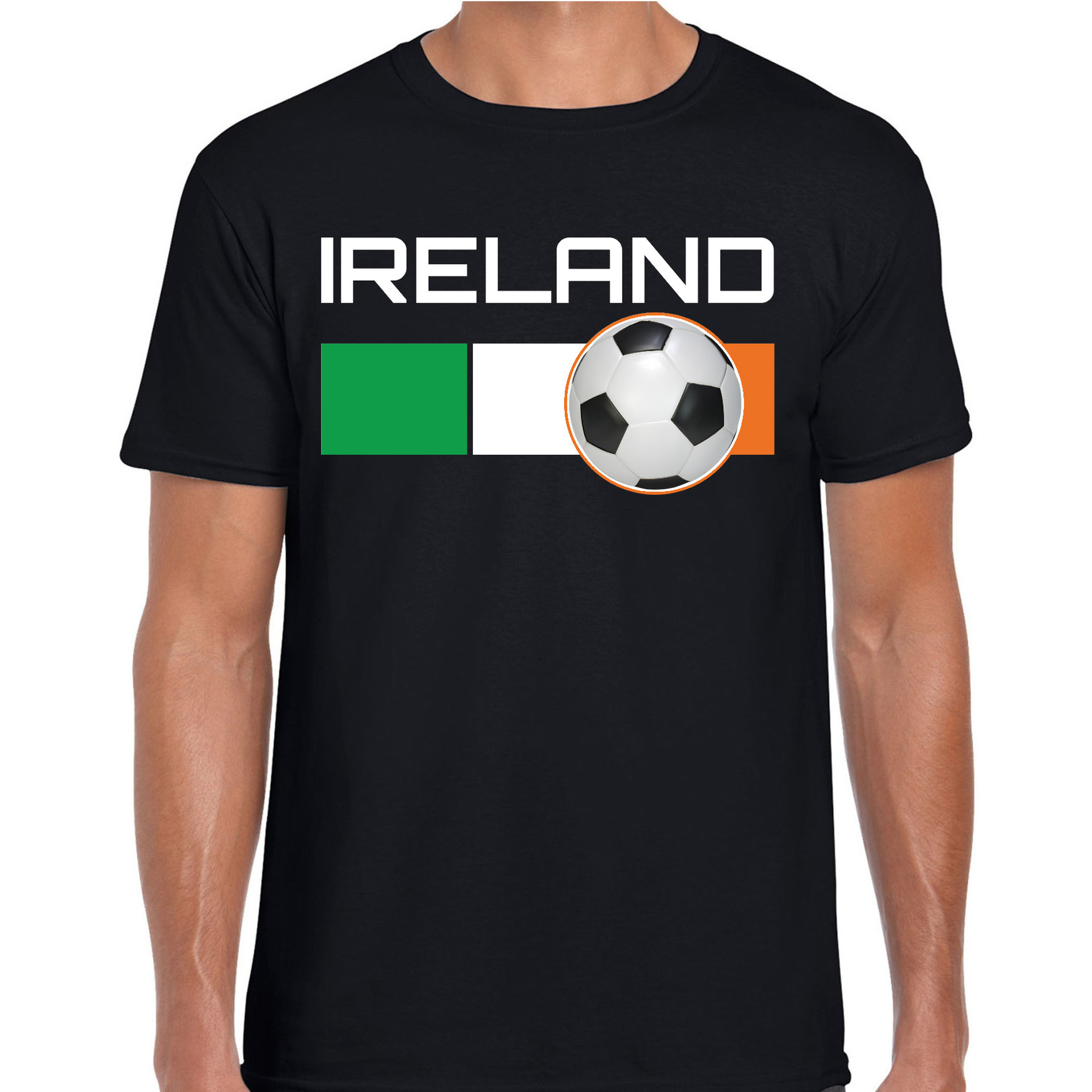 Ireland / Ierland voetbal / landen t-shirt zwart heren
