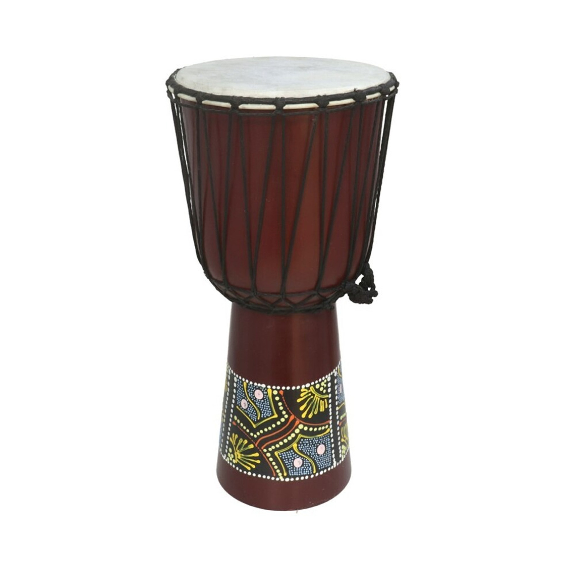 Bongo drums/trommel - handgemaakt - hoogte 50 cm - met Afrikaanse print