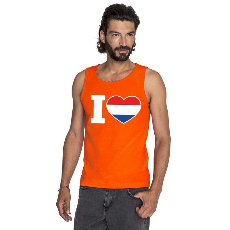 Oranje I love Holland tanktop heren