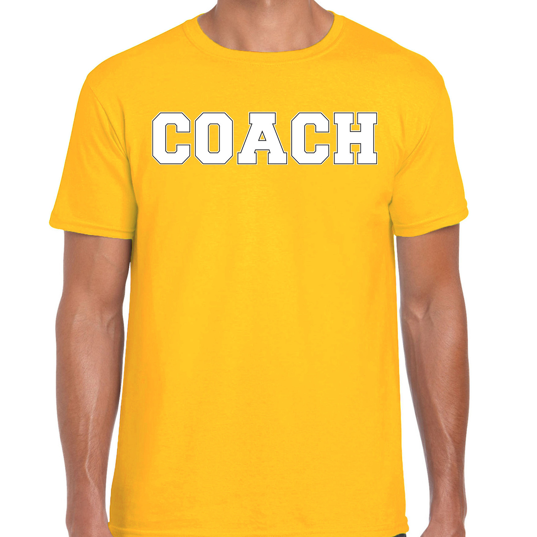 Cadeau t-shirt voor heren - coach - geel - bedankje - verjaardag