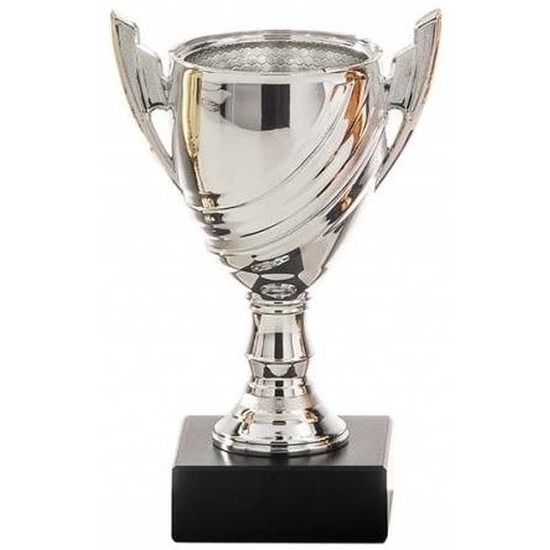 Zilveren trofee beker - eerste prijs - H13 cm - Sportprijs - Metaal