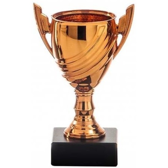 Bronzen trofee beker - eerste prijs - H13 cm - Sportprijs - Metaal