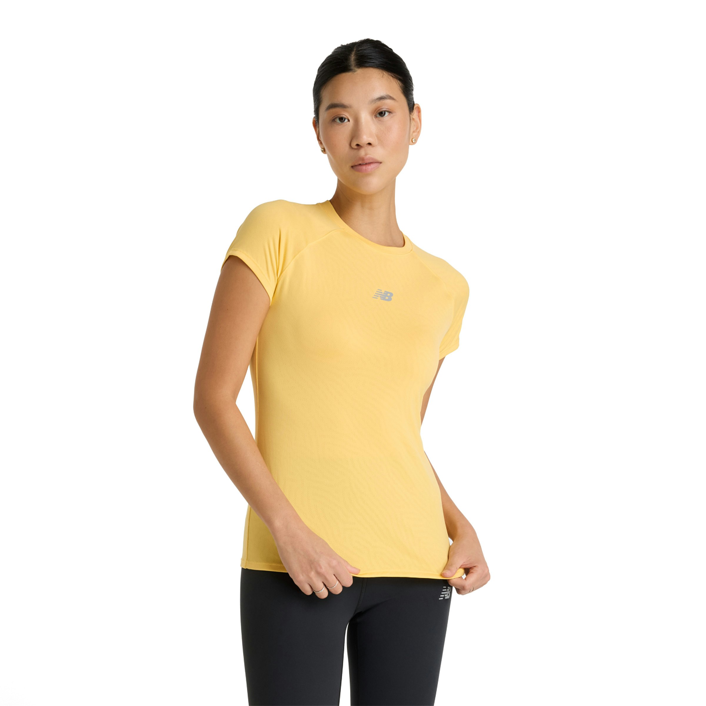 New Balance Jacquard Slim T-shirt Dames