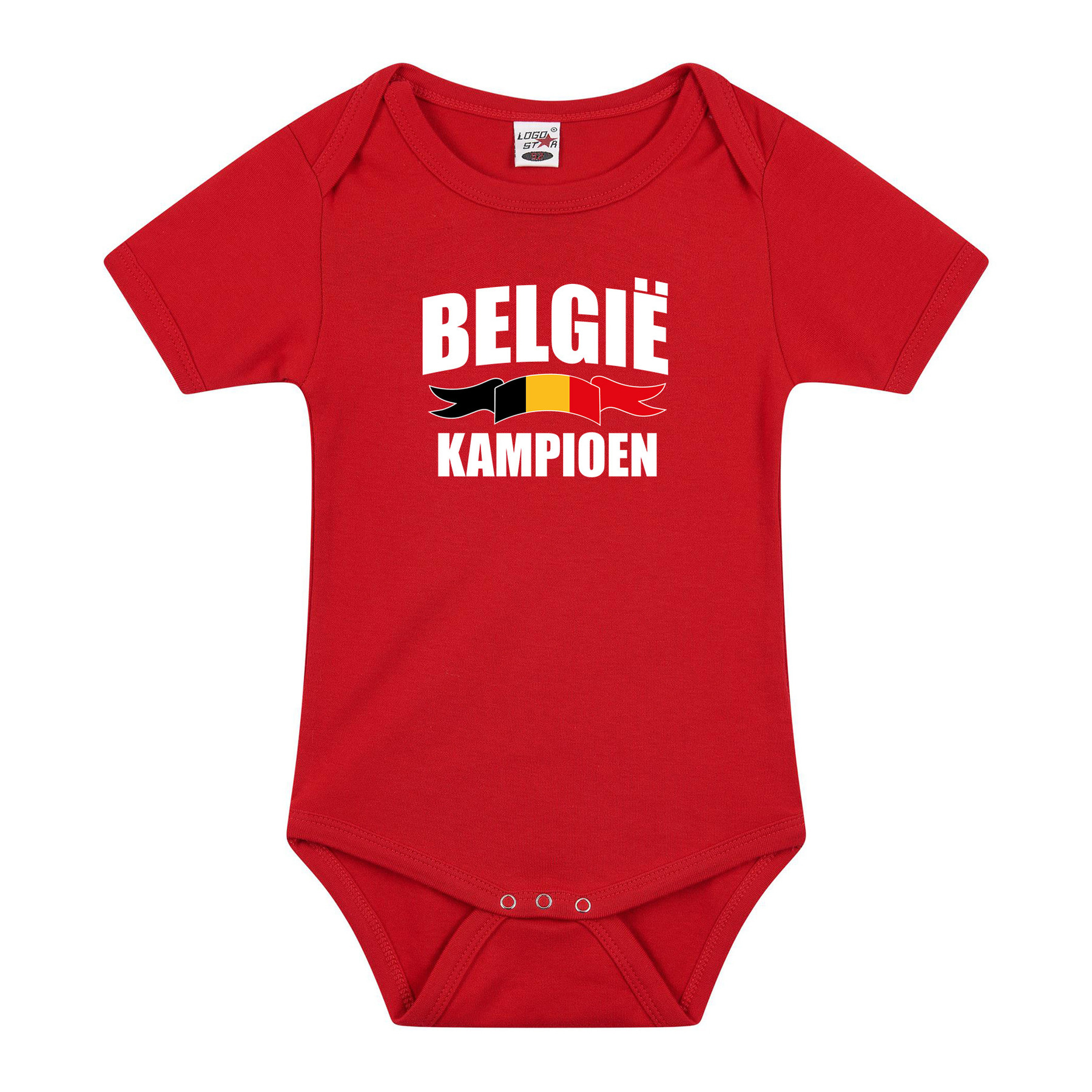 Belgie kampioen fan rompertje rood EK/ WK voor babys