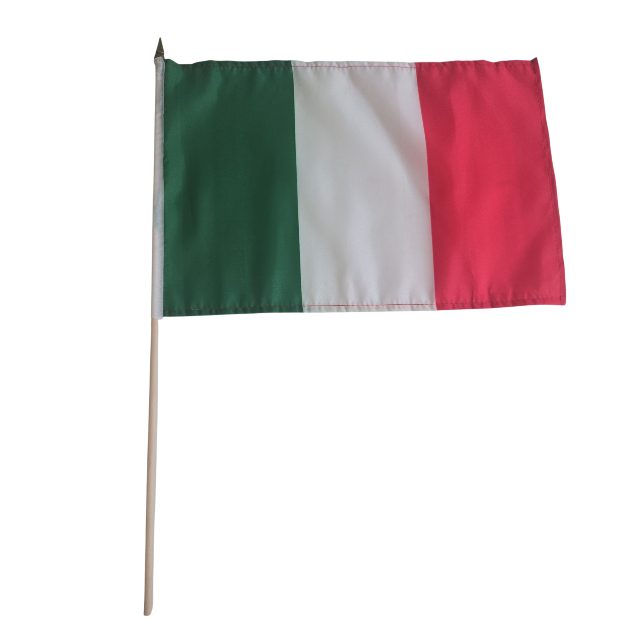 Luxe grote zwaaivlaggen Italie - 30 x 45 cm - op lange stok - feestartikelen