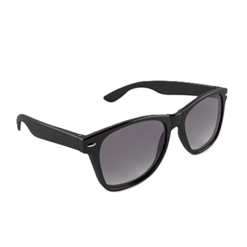 Hippe Party zonnebril - zwart - plastic - UV400 - verkleedbril - carnaval/verkleed