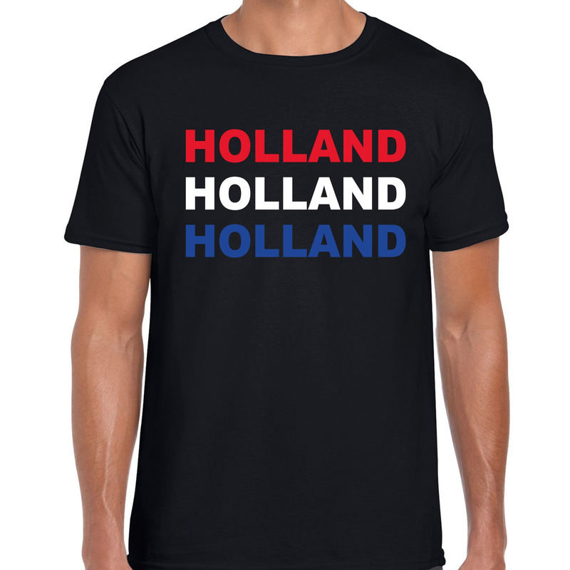 Holland / landen t-shirt zwart voor heren