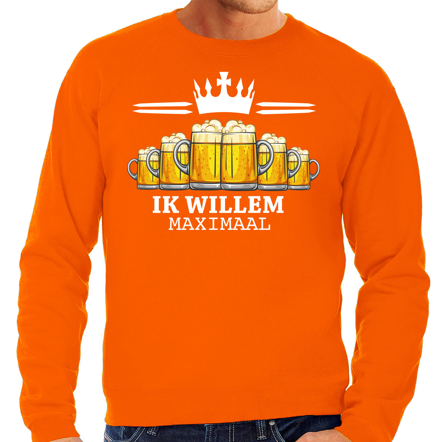 Koningsdag sweater voor heren - bier