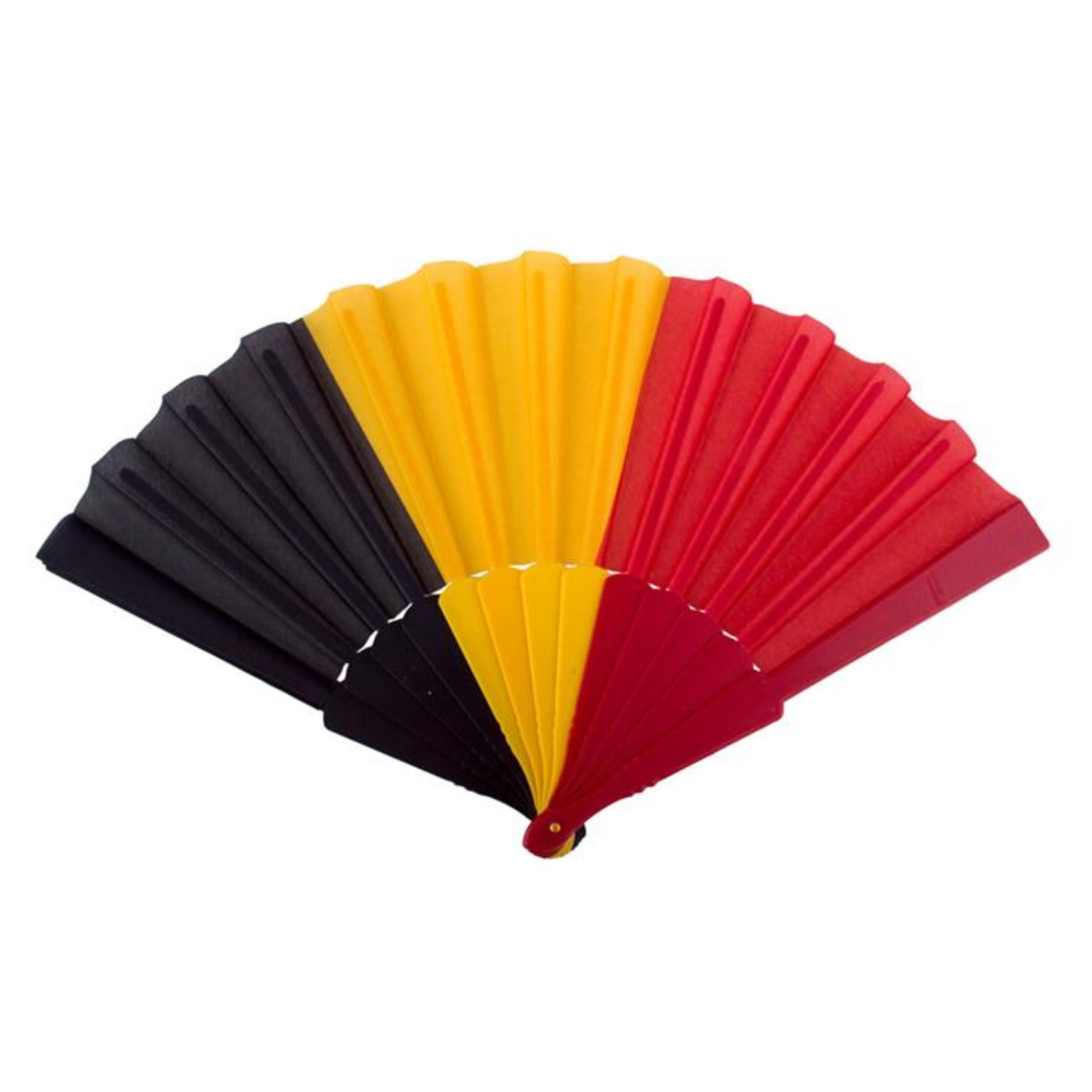 Funny Fashion Waaier Belgische vlag - Handwaaiers - 23 cm - Feestartikelen - Belgi?