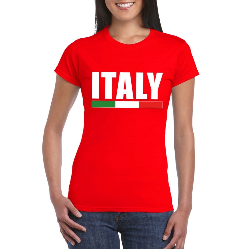 Rood Italie supporter shirt dames