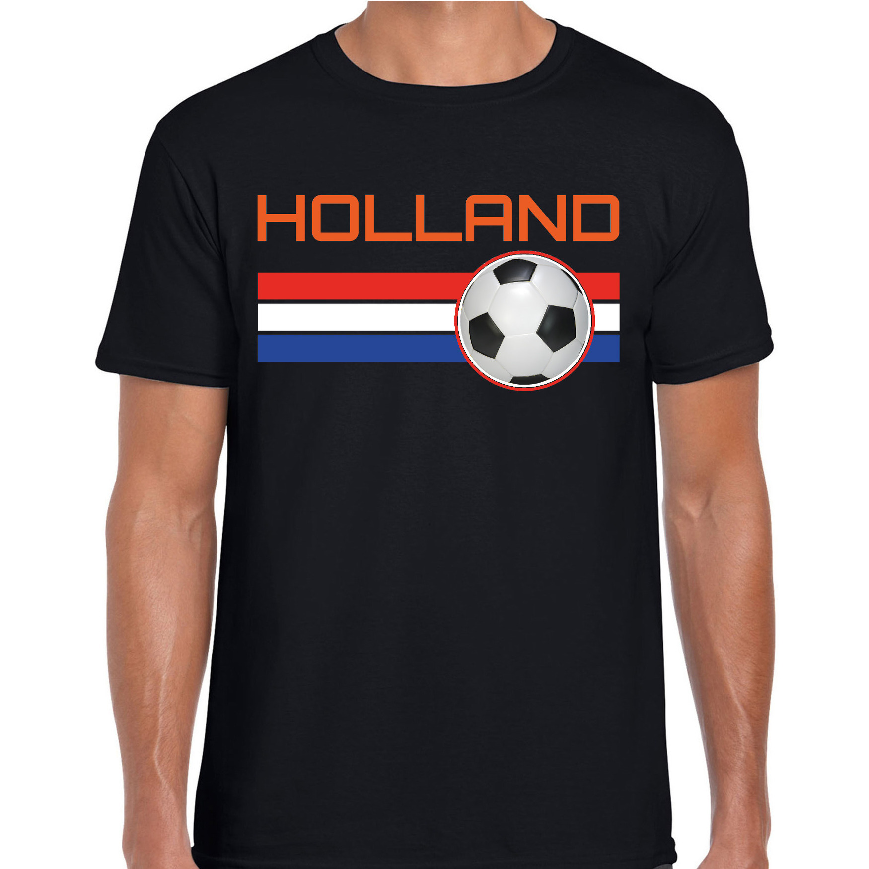 Holland voetbal / landen t-shirt zwart heren