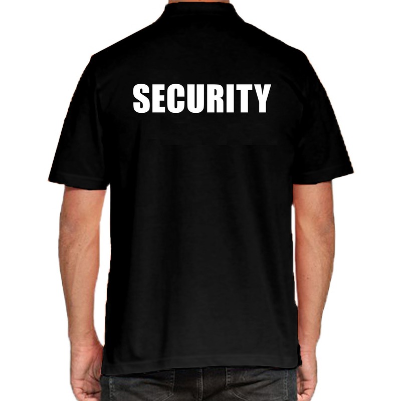 Security poloshirt - zwart - voor heren - korte mouwen - kleding