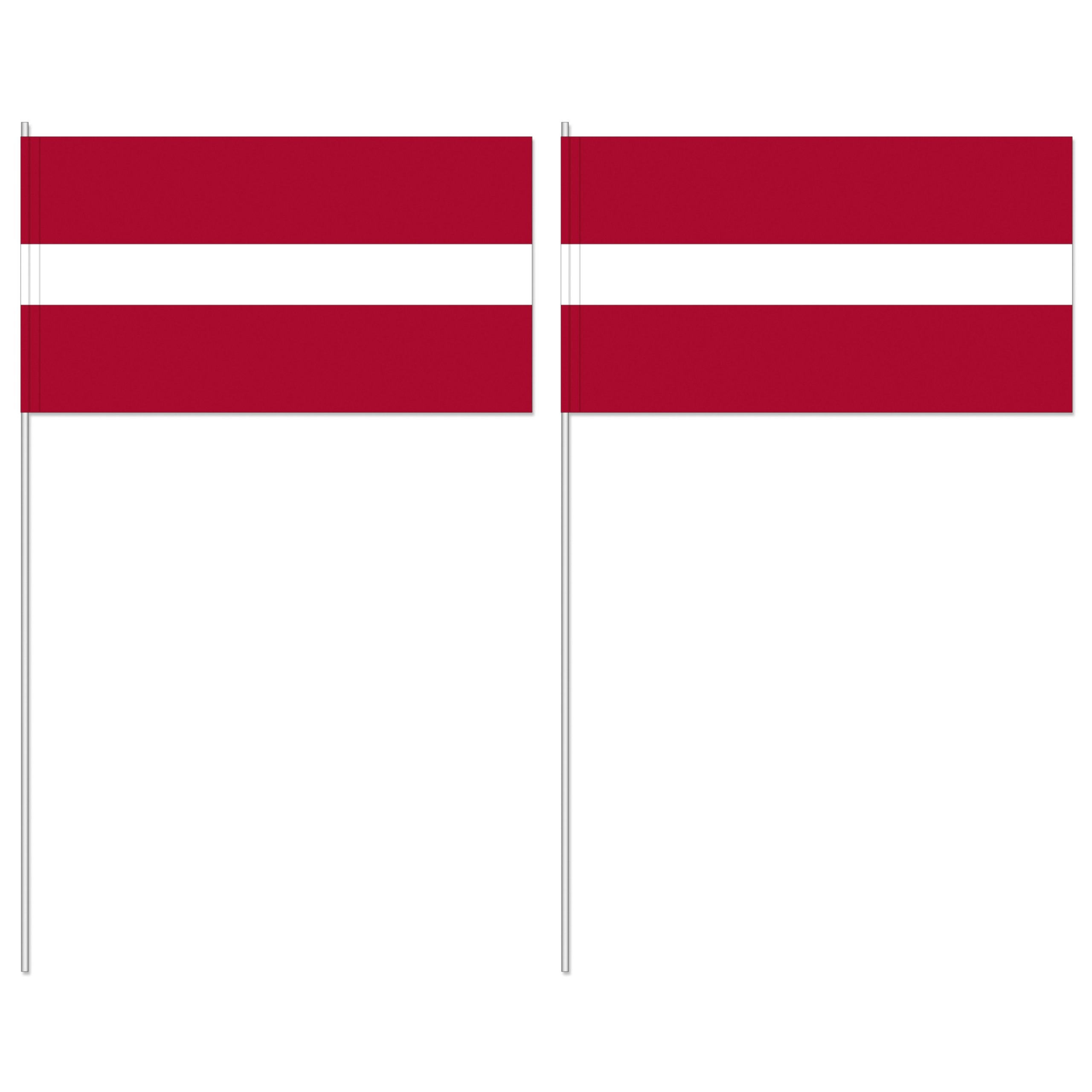 Papieren zwaaivlaggetjes Letland 10x
