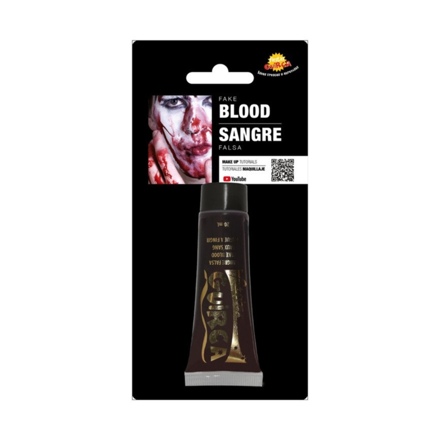 Fiestas Guirca Tube vloeibaar horror nepbloed - schmink - rood - 20 ml - Halloween
