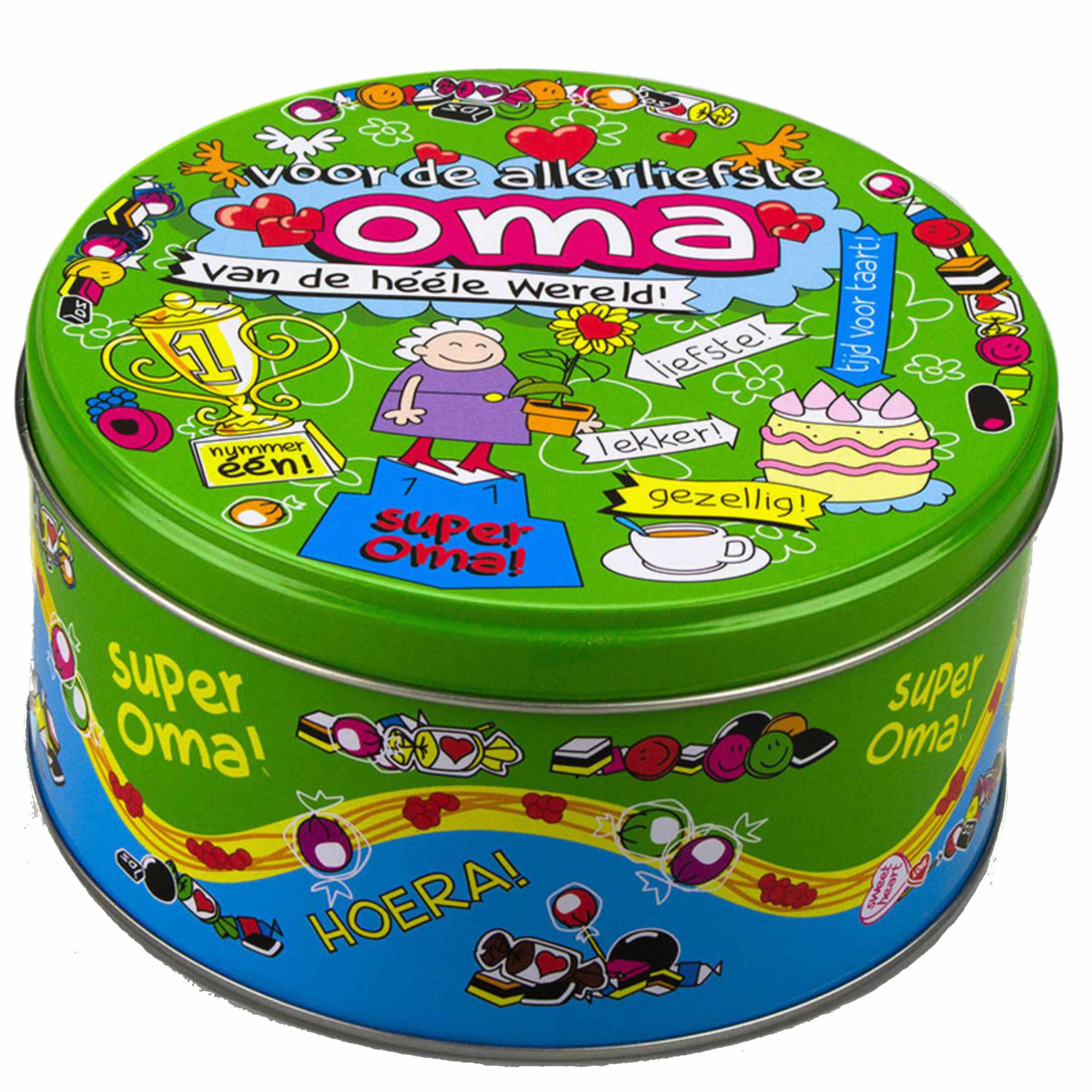 Voor de liefste Oma snoeptrommel/koektrommel - 14 x 7