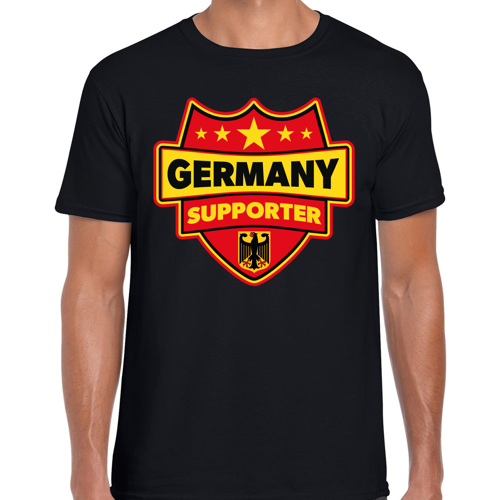 Duitsland / Germany schild supporter t-shirt zwart voor heren