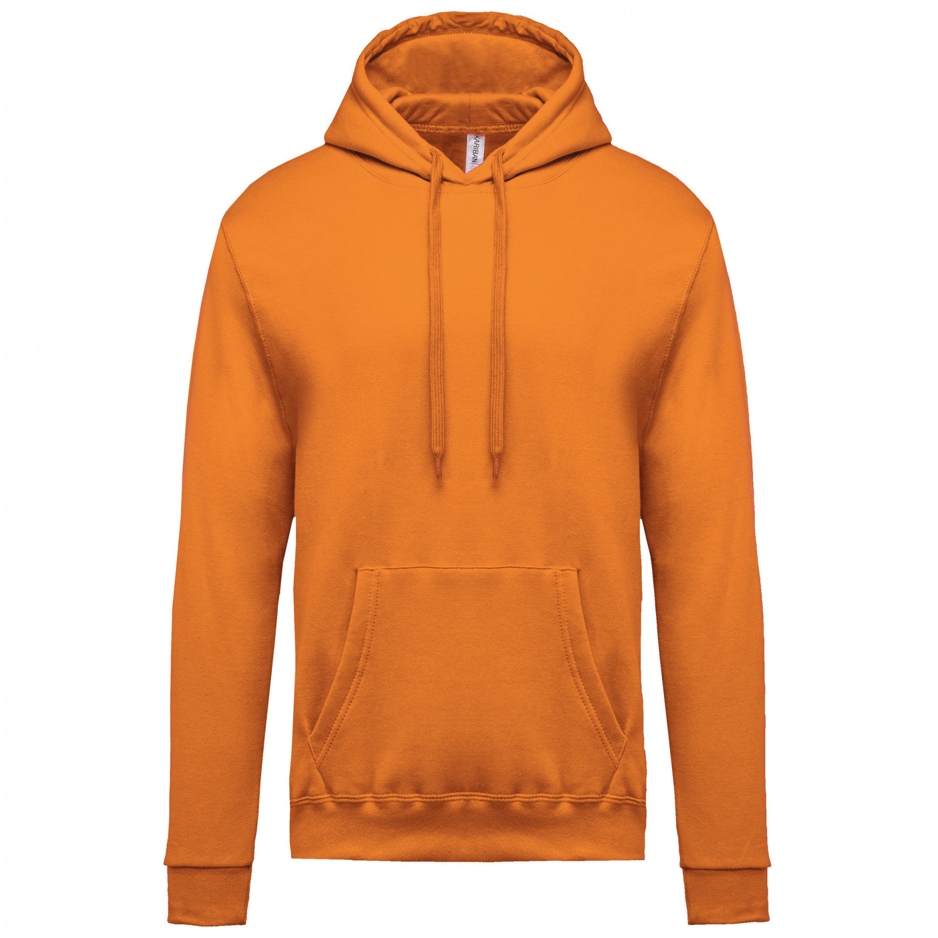 Grote maten oranje sweater/trui hoodie voor heren