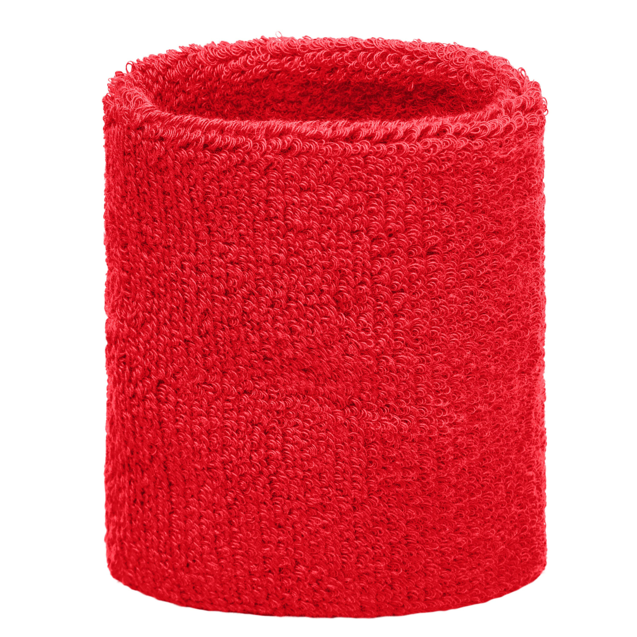 Rode zweetbandjes pols