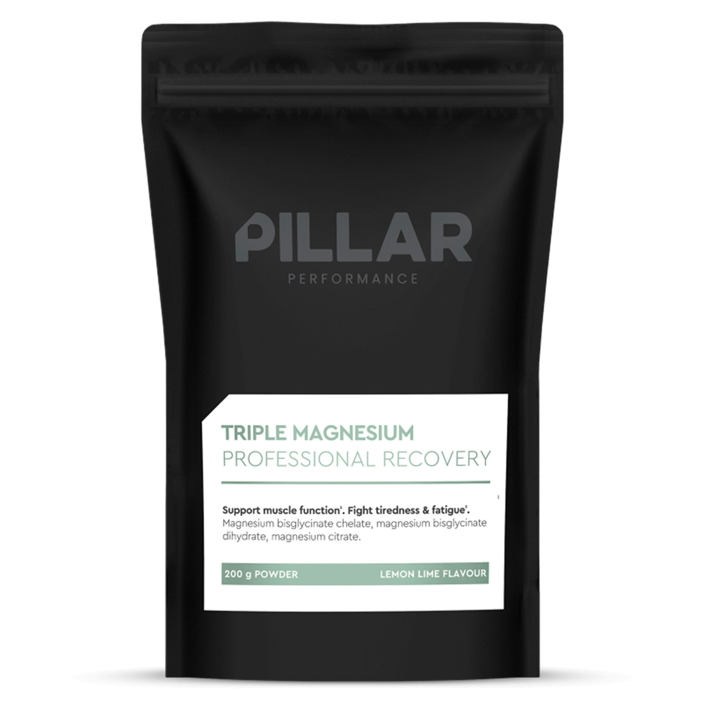 PILLAR Performance Triple Magnesium Powder - Lemon Lime - Pouch