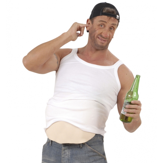 Nep bierbuik kussen - 1x - beige - kussenconstructie - buik