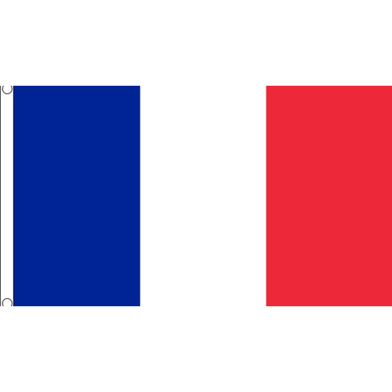Grote vlag Frankrijk - 150 x 240 cm - polyester - Franse versiering - feestartikelen - landenversier