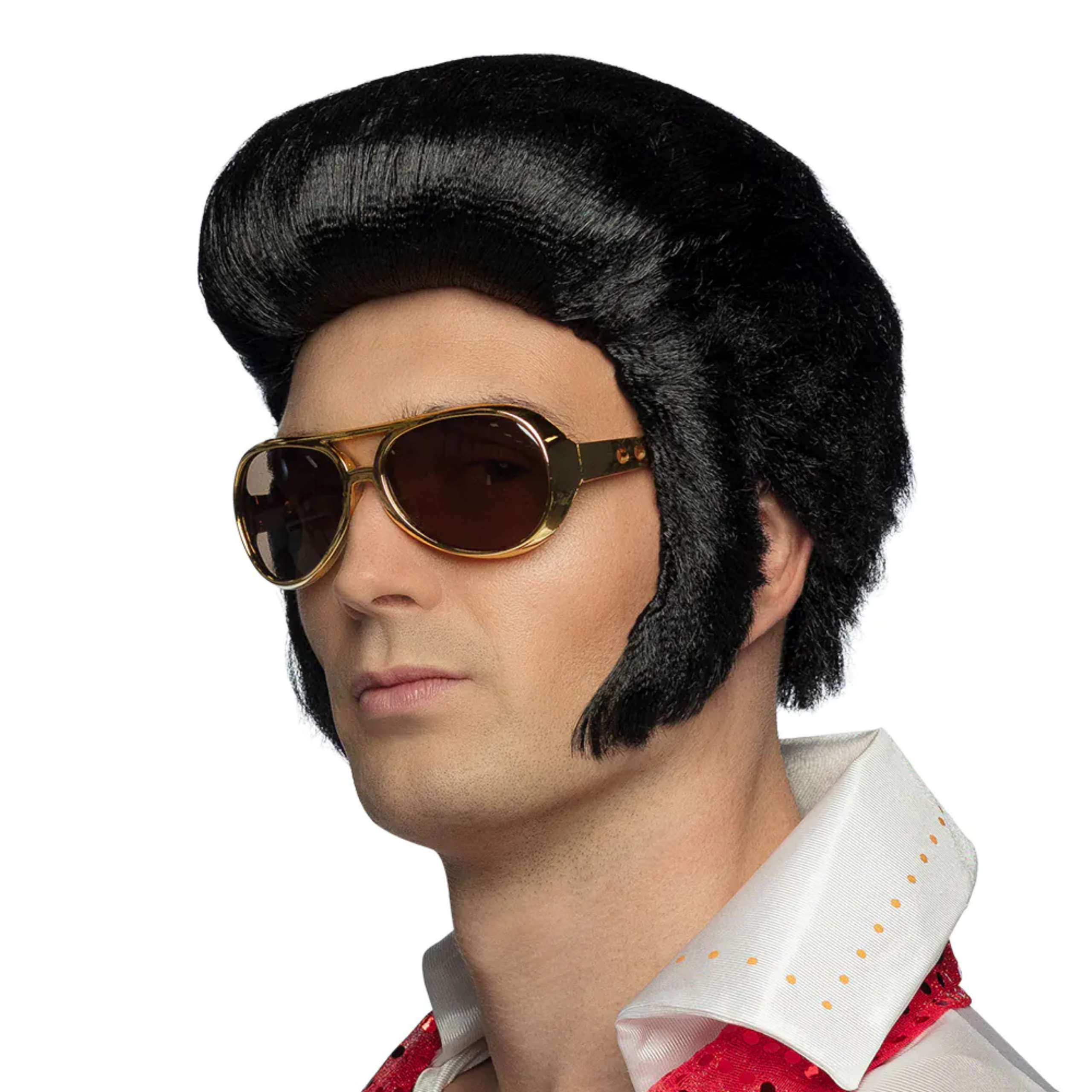 Elvis bril - goud - volwassenen - kunststof - zonnebril - carnaval - verkleden