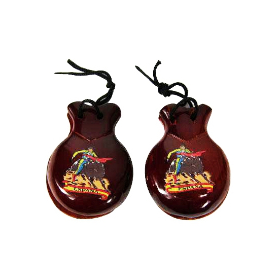 Spaanse castagnetten - carnaval verkleed artikel - plastic - klapperend