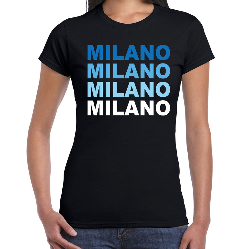 Milano / Milaan t-shirt zwart voor dames