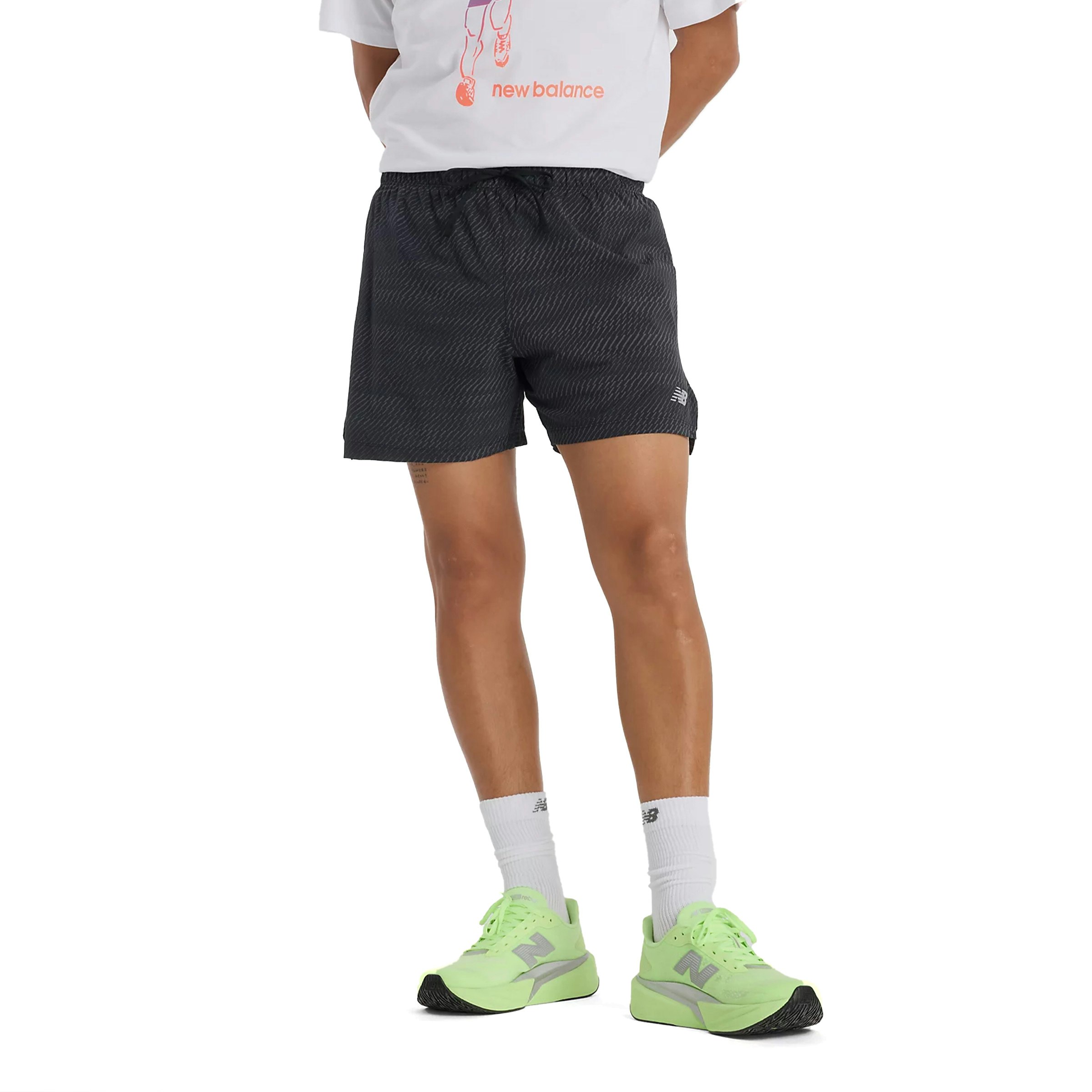 New Balance RC 5 Inch Reflective Shorts Heren