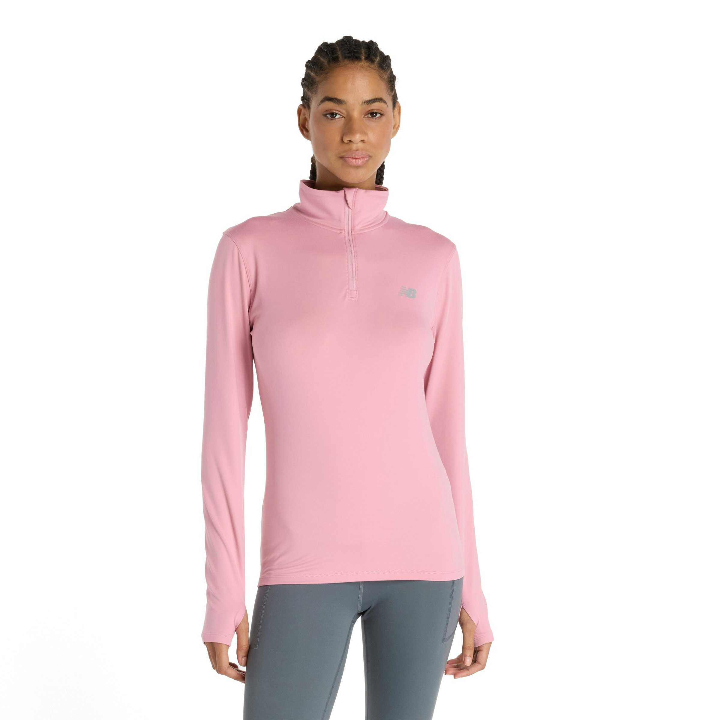 New Balance Sport Essentials Space Dye Quarter Zip Shirt Dames