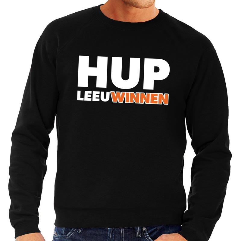 Nederland supporter sweater Hup LeeuWinnen zwart heren