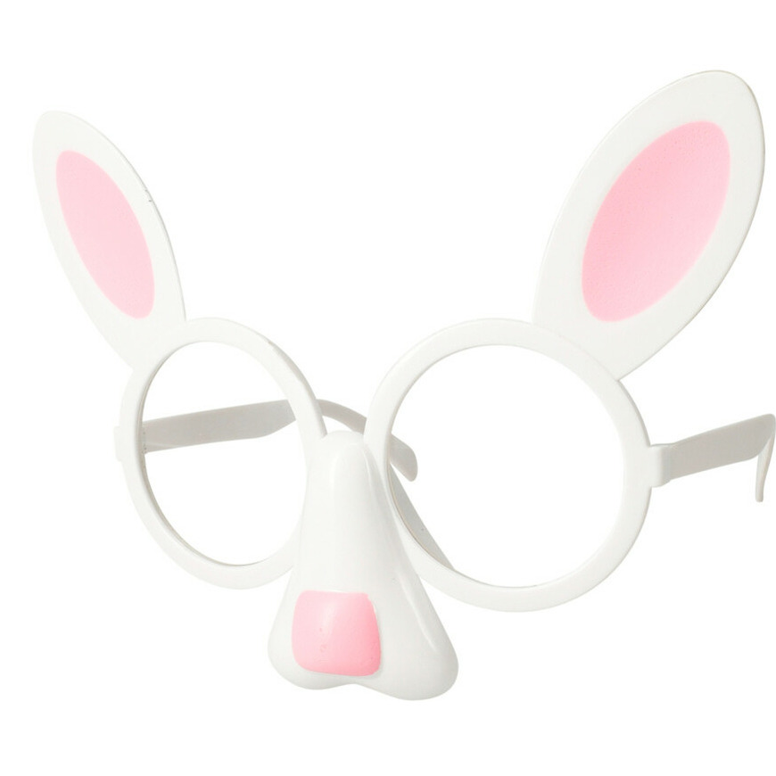 Paashaas verkleed set - Bril met oren - kunststof - kinderen en volwassenen - Pasen