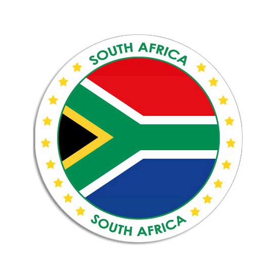 Zuid-Afrika sticker rond 14