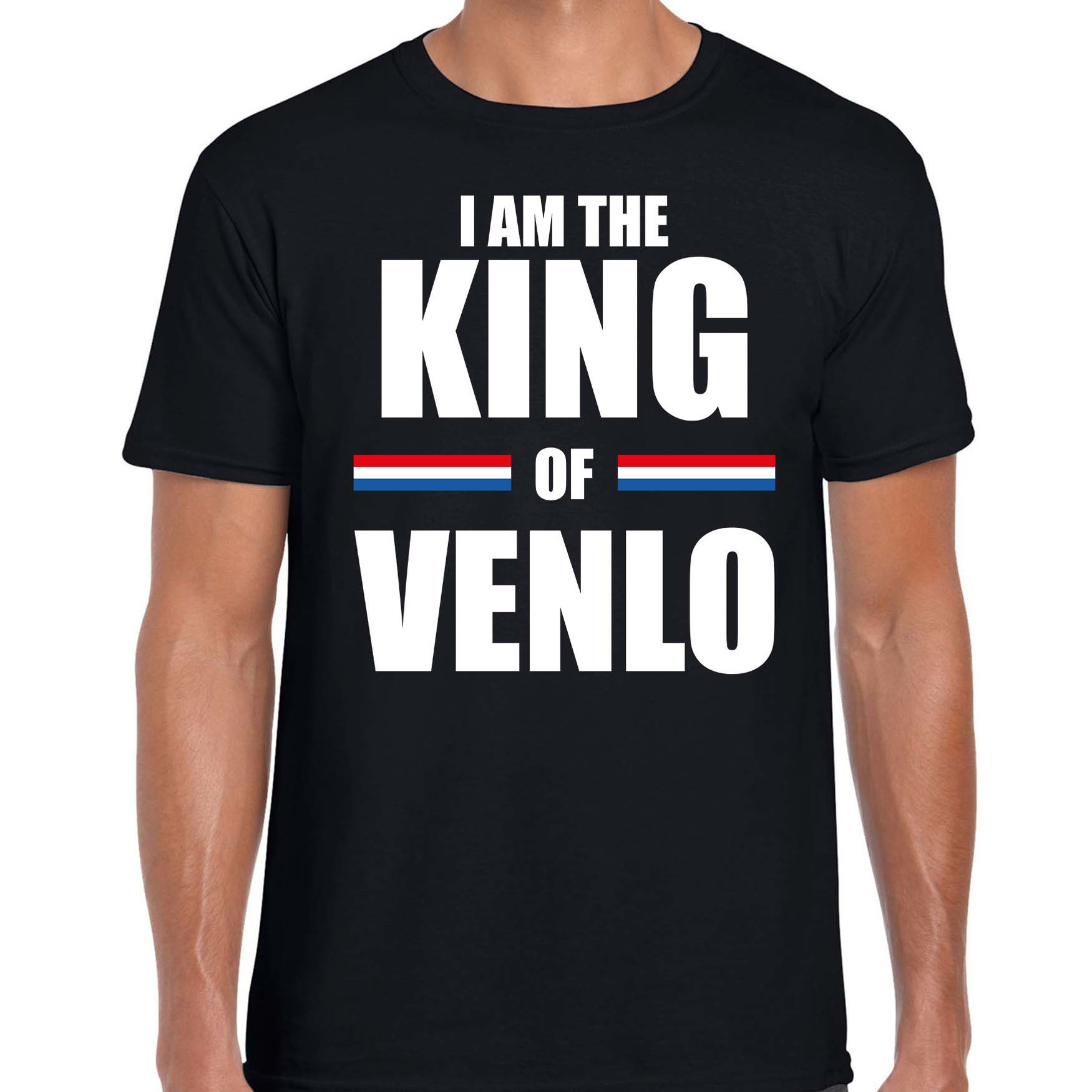I am the King of Venlo Koningsdag t-shirt zwart voor heren