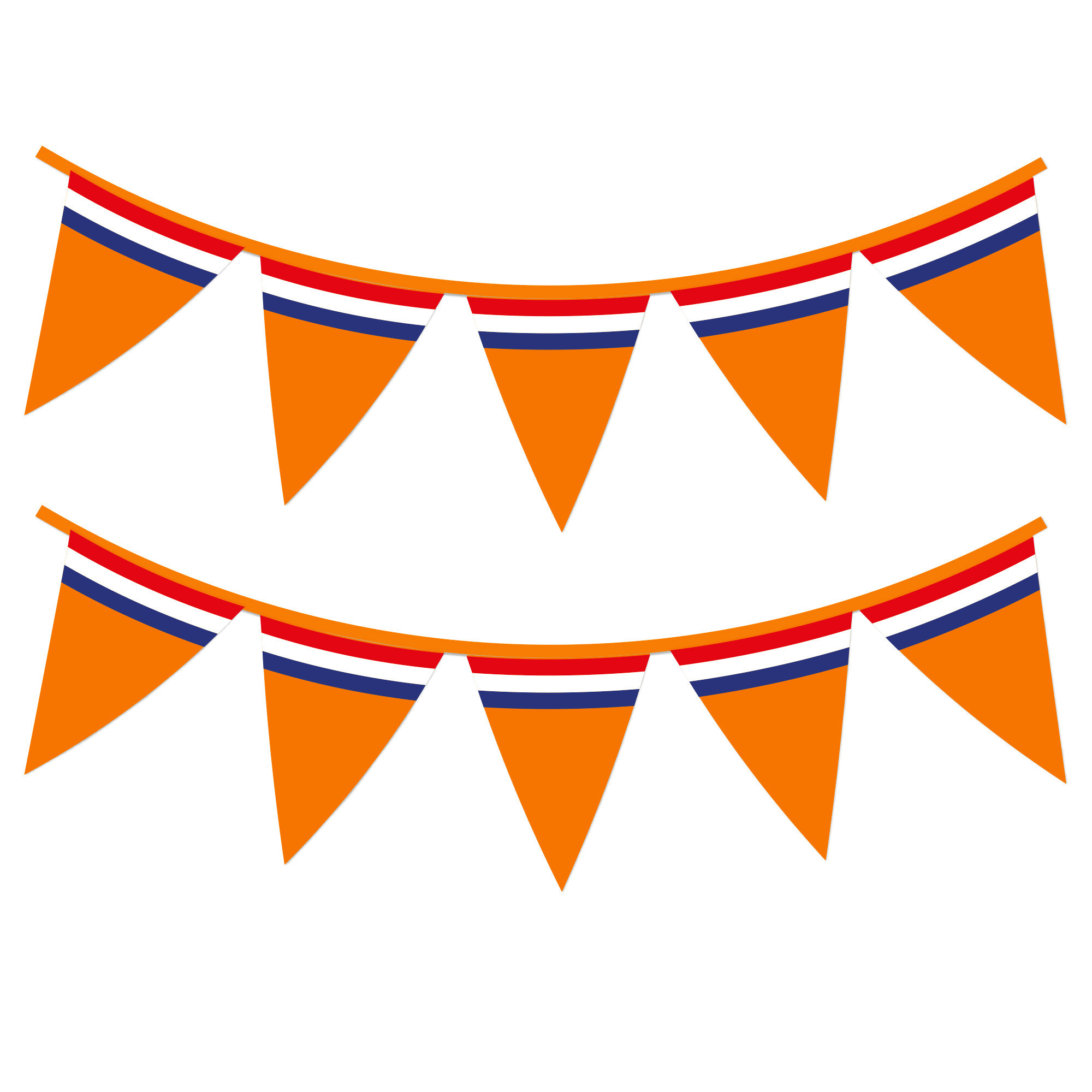 Bellatio decorations Slinger - Oranje Holland vlaggenlijn met Nederlandse vlag - 10 meter