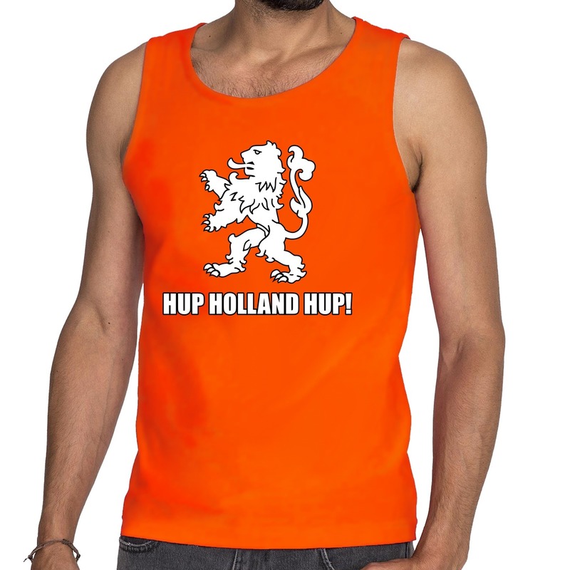 Nederland supporter tanktop Hup Holland Hup oranje voor heren