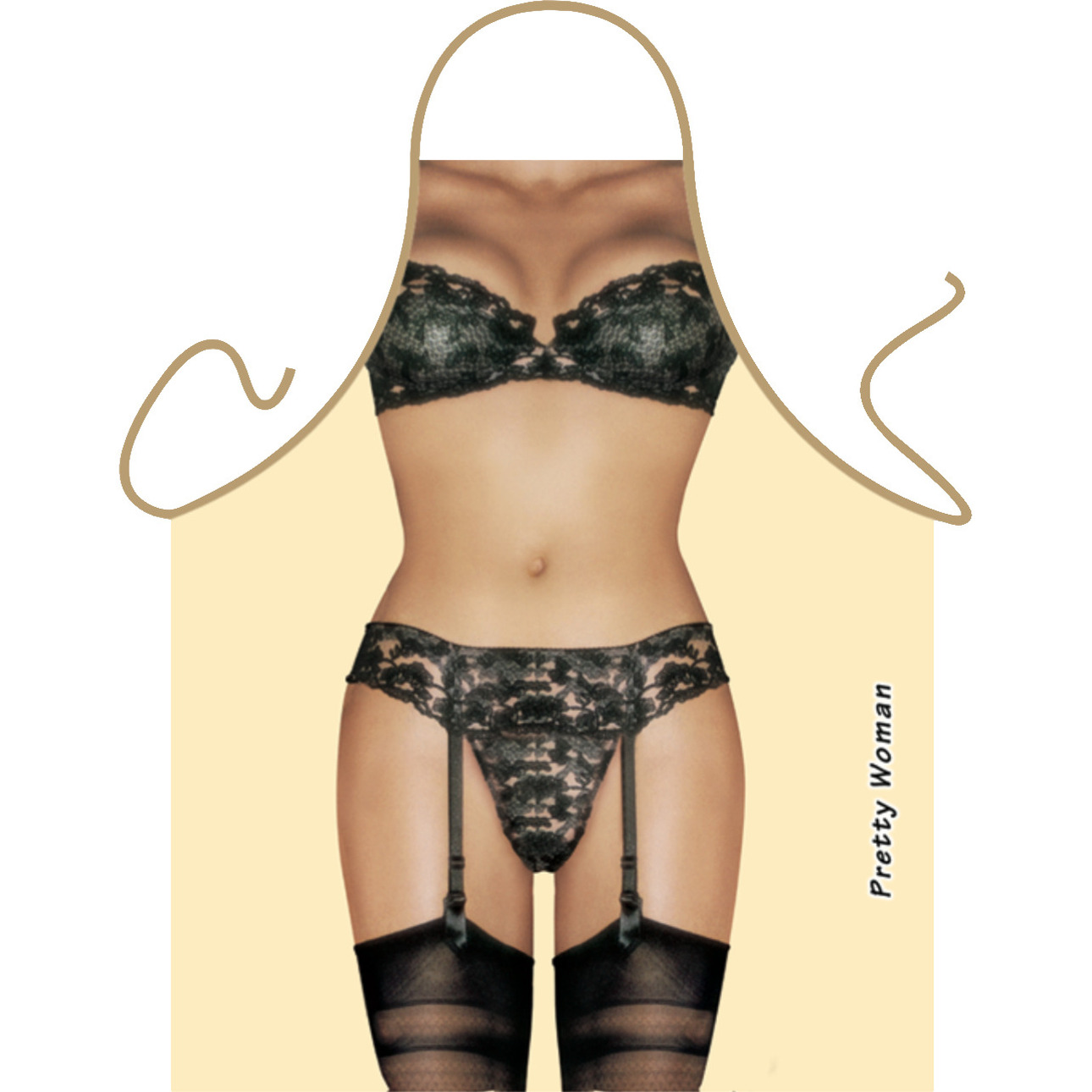 Sexy BBQ/Keuken schort voor vrouwen - Pretty Woman - Vrouw in lingerie - Cadeau - Moederdag
